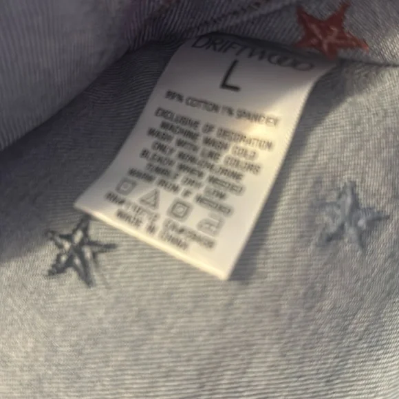Driftwood Jeans Classic Embroidered Denim Jacket Starry Night Americana Large - Picture 11 of 16